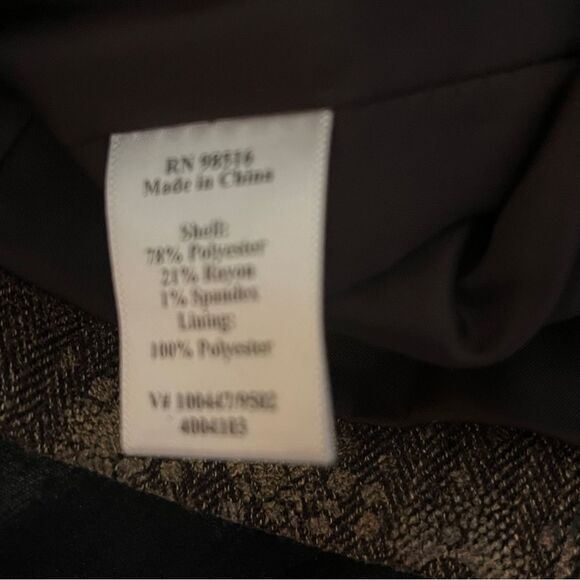 Coldwater Creek Metallic Brown Abstract Print Snap Front Jacket 12P - Picture 3 of 8